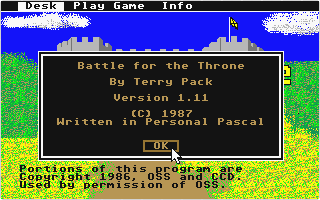 Battle for the Throne atari screenshot